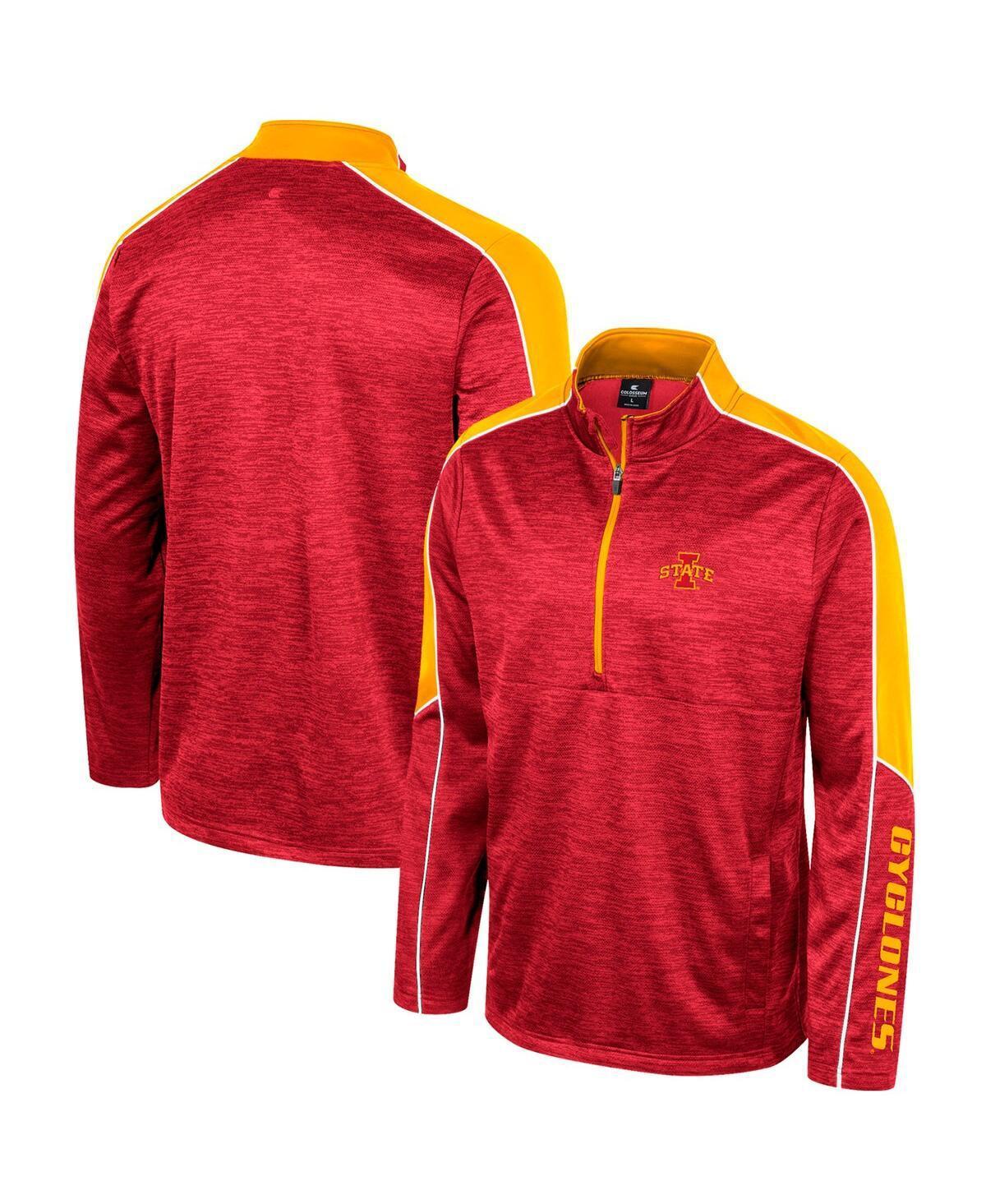 Mens Colosseum Maroon Arizona State Sun Devils Marled Half-Zip Jacket Product Image