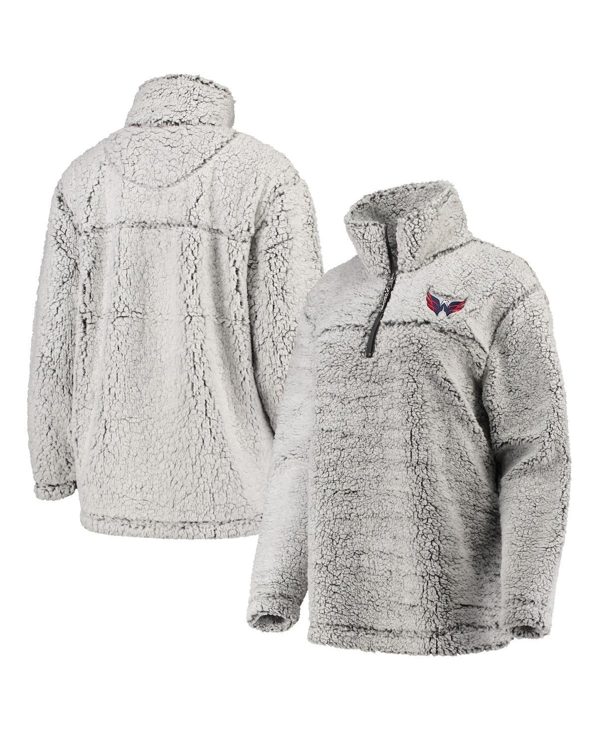 Womens G-III 4Her by Carl Banks Gray Montreal Canadiens Sherpa Quarter-Zip Pullover Jacket Product Image