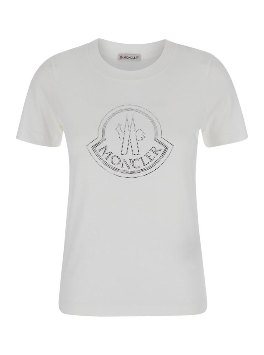 MONCLER White Crewneck T-shirt Product Image