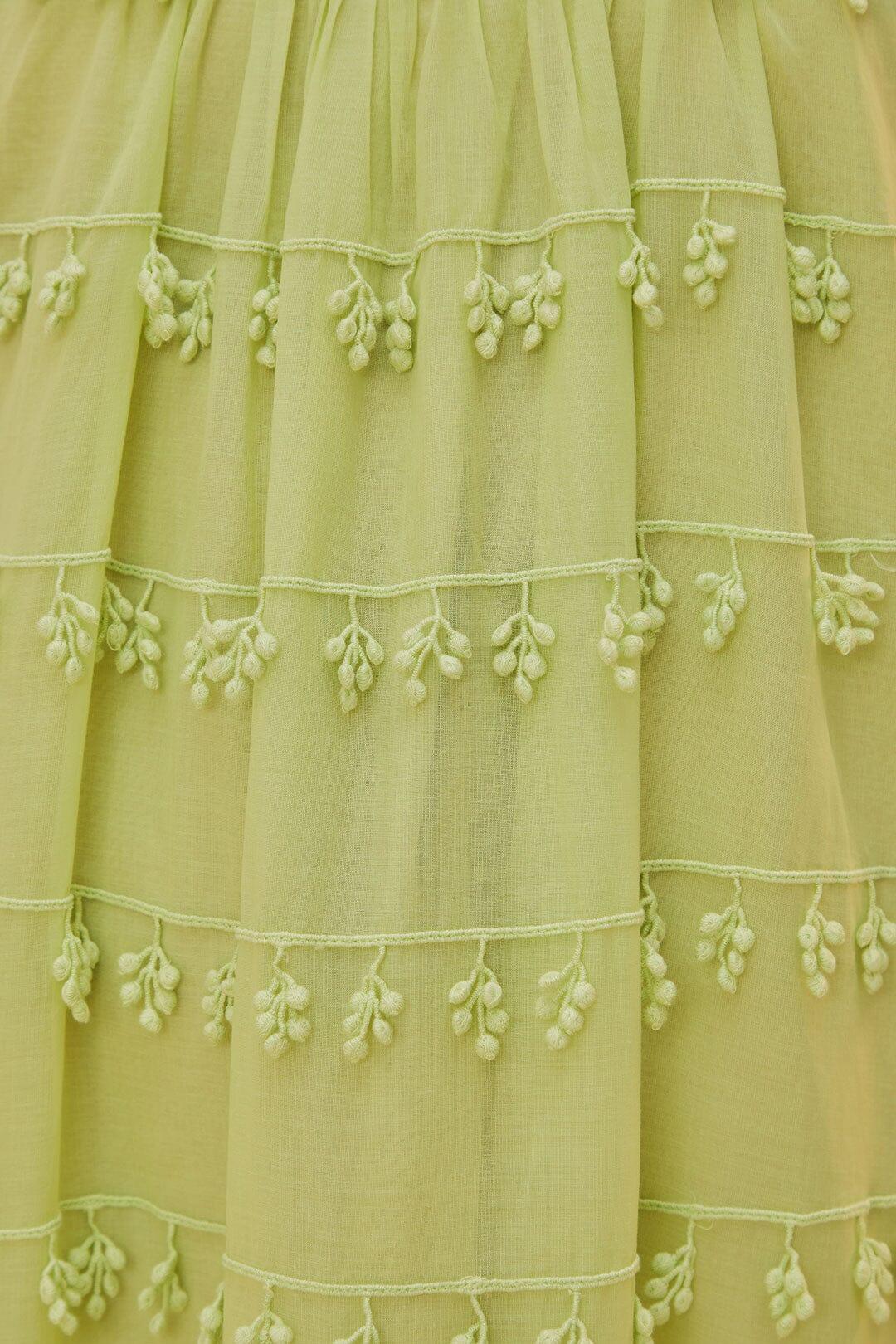 Green Trimmed Maxi Dress Product Image