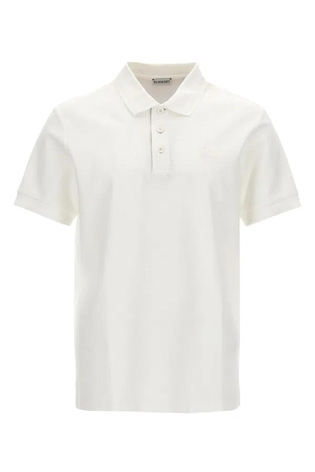 Logo Embroidery Shirt Polo In White Product Image