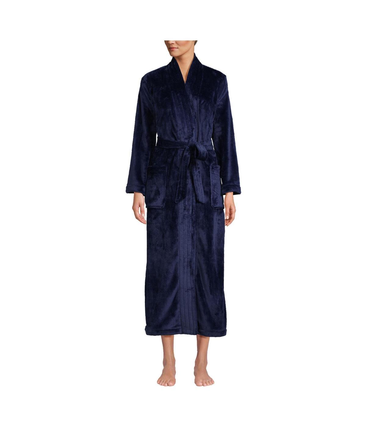 Lands End Womens Cozy Plush Long Wrap Robe Product Image