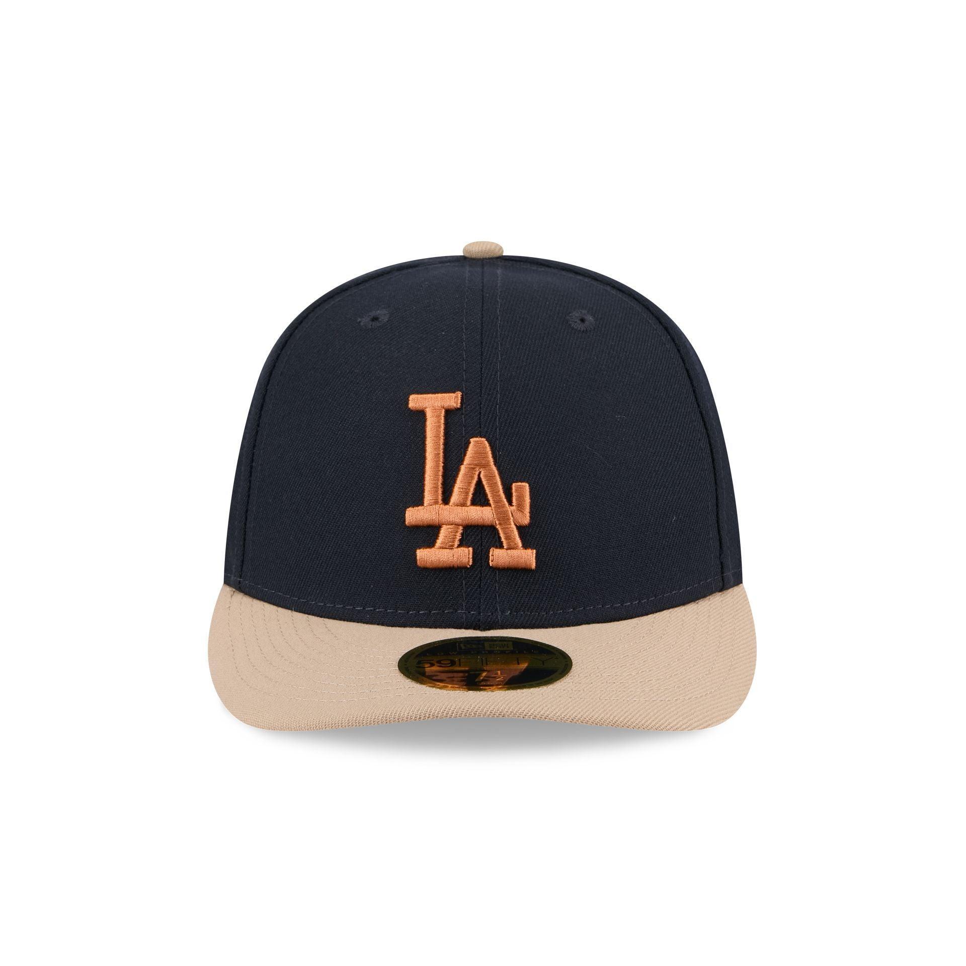 Los Angeles Dodgers Blue Ivory Low Profile 59FIFTY Fitted Hat Male Product Image