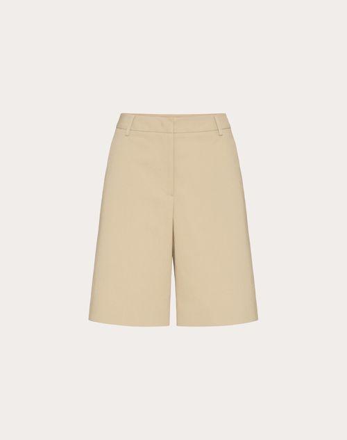 BERMUDA SHORTS IN DIAGONAL COTTON LINEN  Product Image