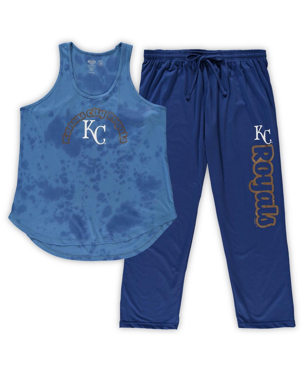 Womens Concepts Sport Royal Kansas City Royals Plus Size Jersey Tank Top and Pants Sleep Set Product Image