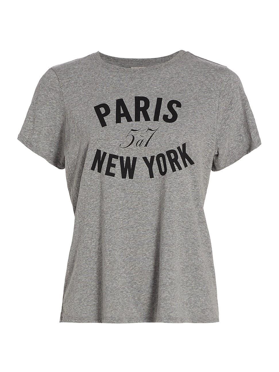 Womens Paris New York Graphic T-Shirt Product Image