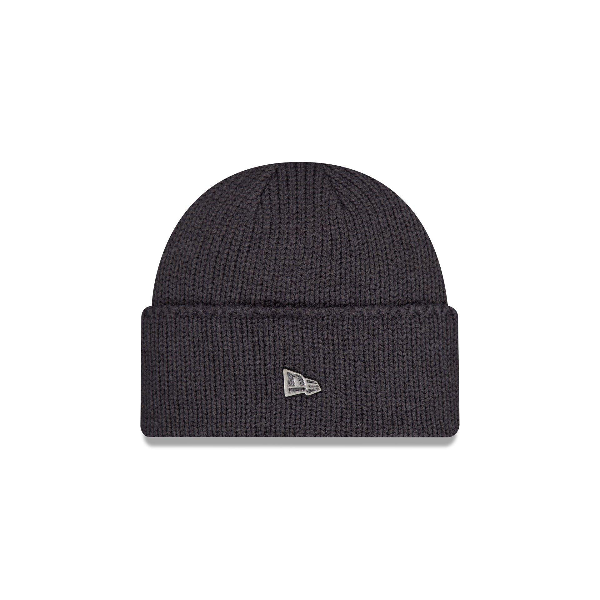 New Era Gray Wide Cuff Knit Beanie Male Product Image