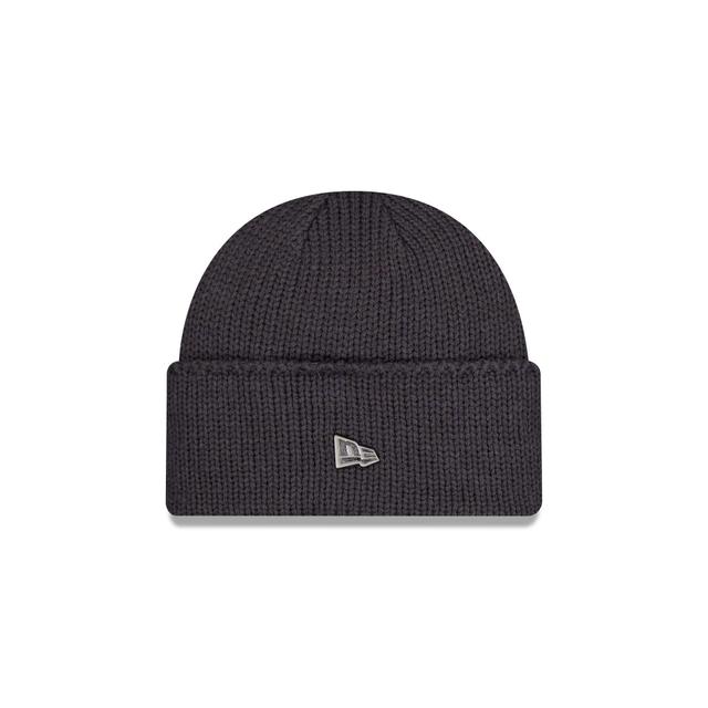 New Era Gray Wide Cuff Knit Beanie Male Product Image