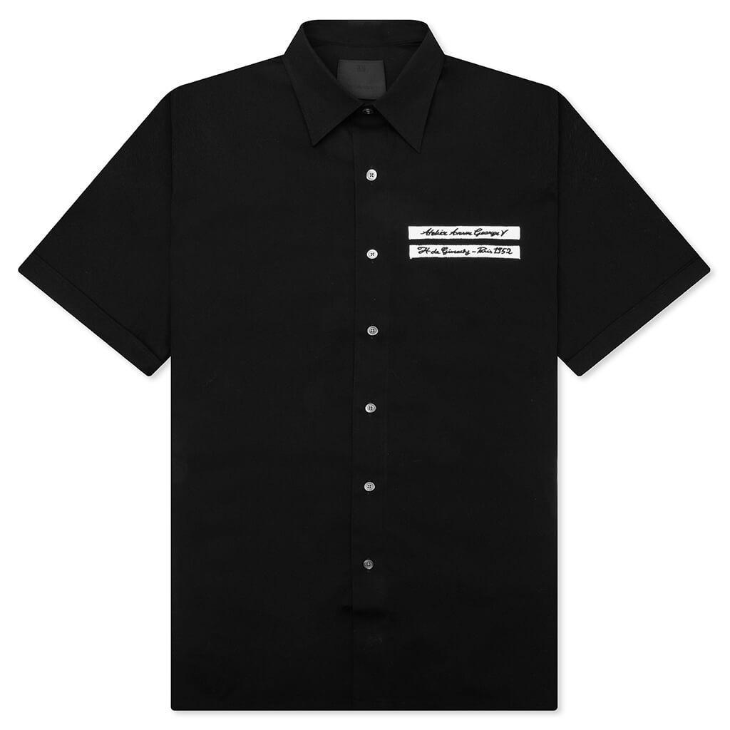 Gros Grain in Poplin Shirt - Black Male product image