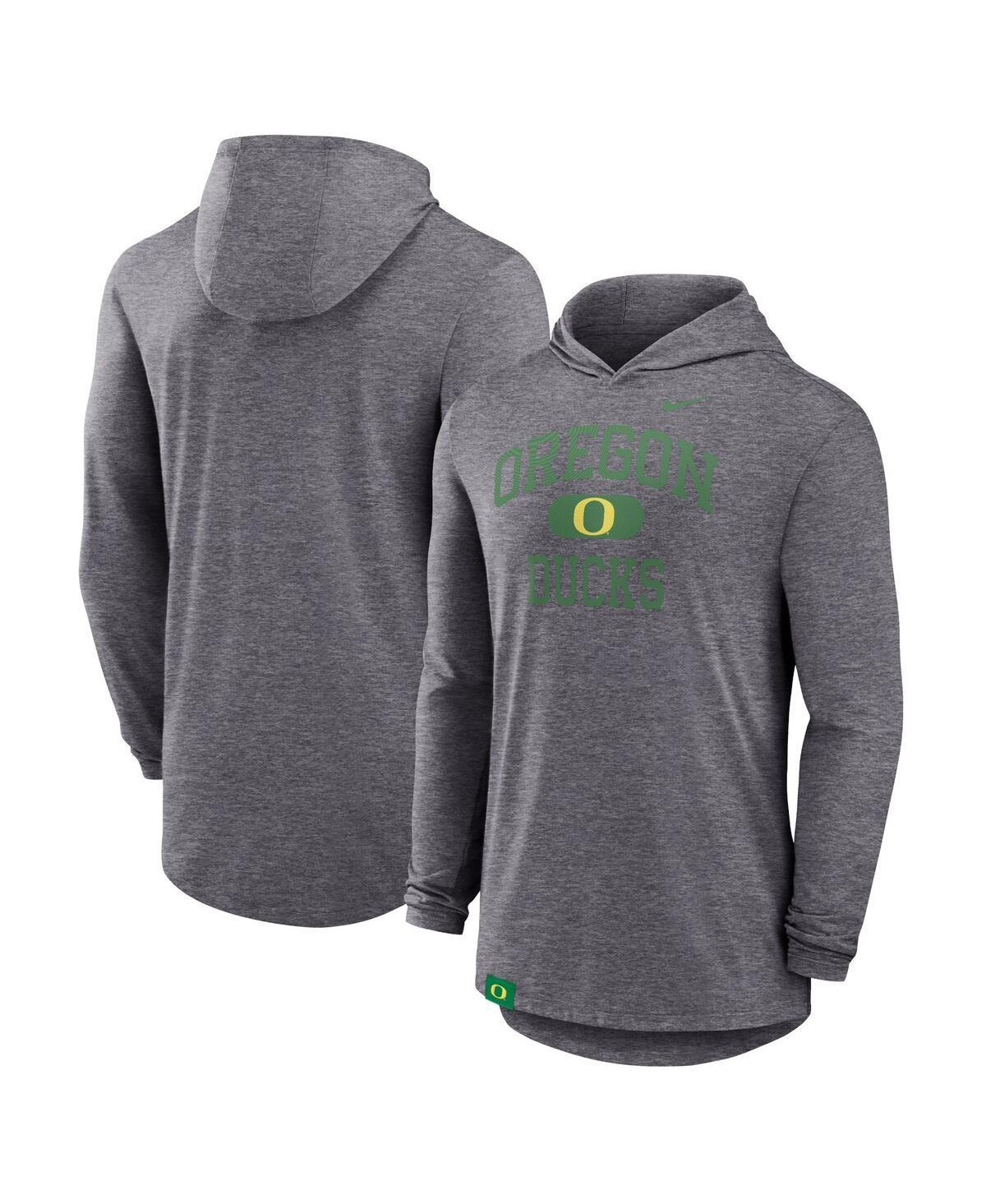 Oregon Ducks Blitz Nike Mens Dri-FIT College Long-Sleeve Hooded T-Shirt Product Image