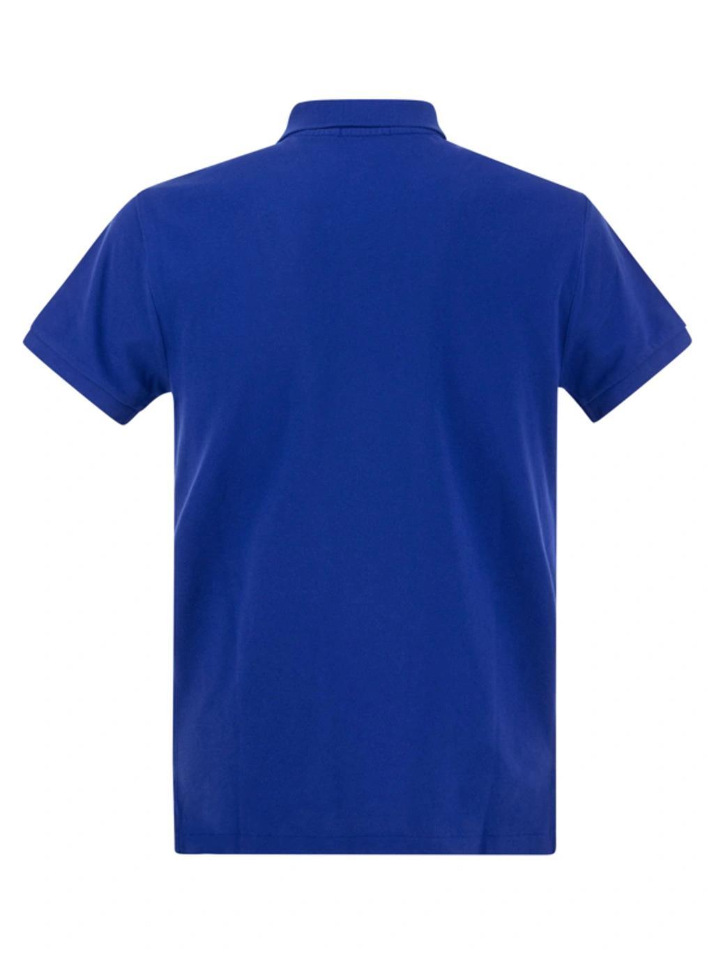 Slim-fit Pique Polo Shirt In Bluette Product Image