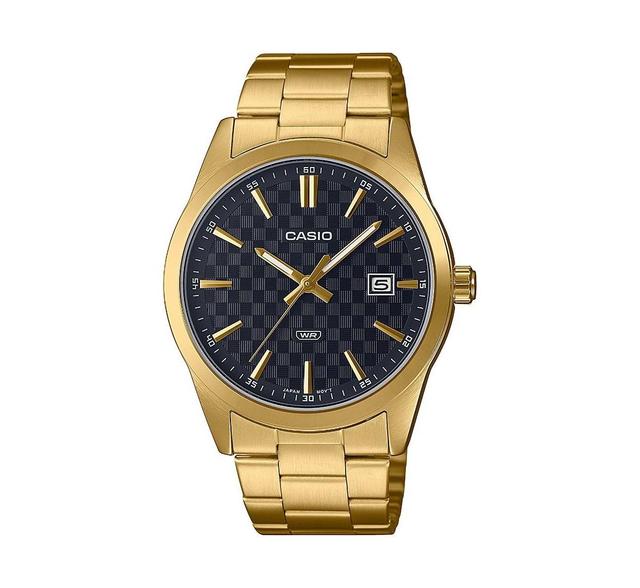 Casio Mens Three-Hand Gold-Tone Stainless Steel Watch 41mm, MTPVD03G-1A - Gold Product Image