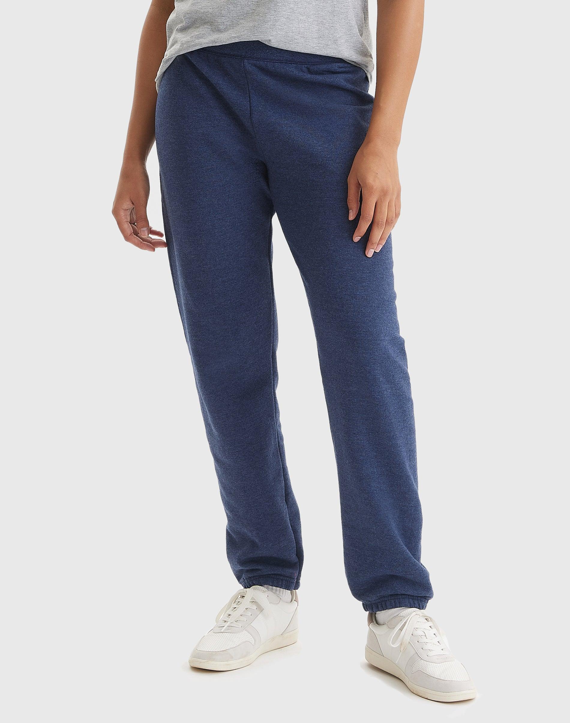 Hanes EcoSmart Womens Fleece Sweatpants with Cinched Cuffs, 30 Ebony 2XL Product Image