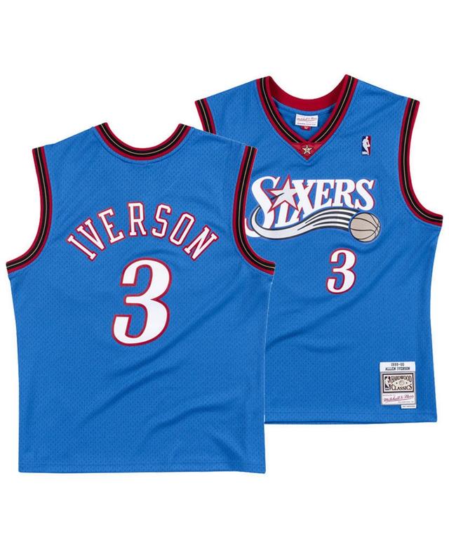 Mens Mitchell & Ness Allen Iverson White Philadelphia 76ers Big & Tall Hardwood Classics 1996/97 Swingman Jersey Product Image