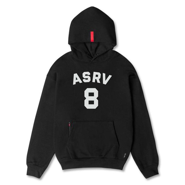 0874. Tech-Terry™ Zip Pocket Hoodie  -  Black "ASRV 8" Product Image