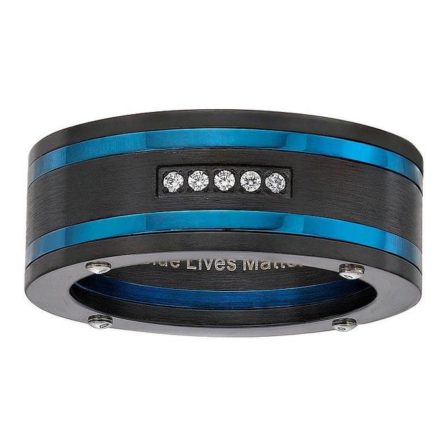 Mens LYNX Two Tone Ion-Plated Stainless Steel Ring Product Image