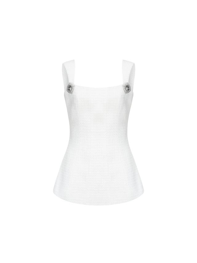 Anabella Bow Top (White) Product Image