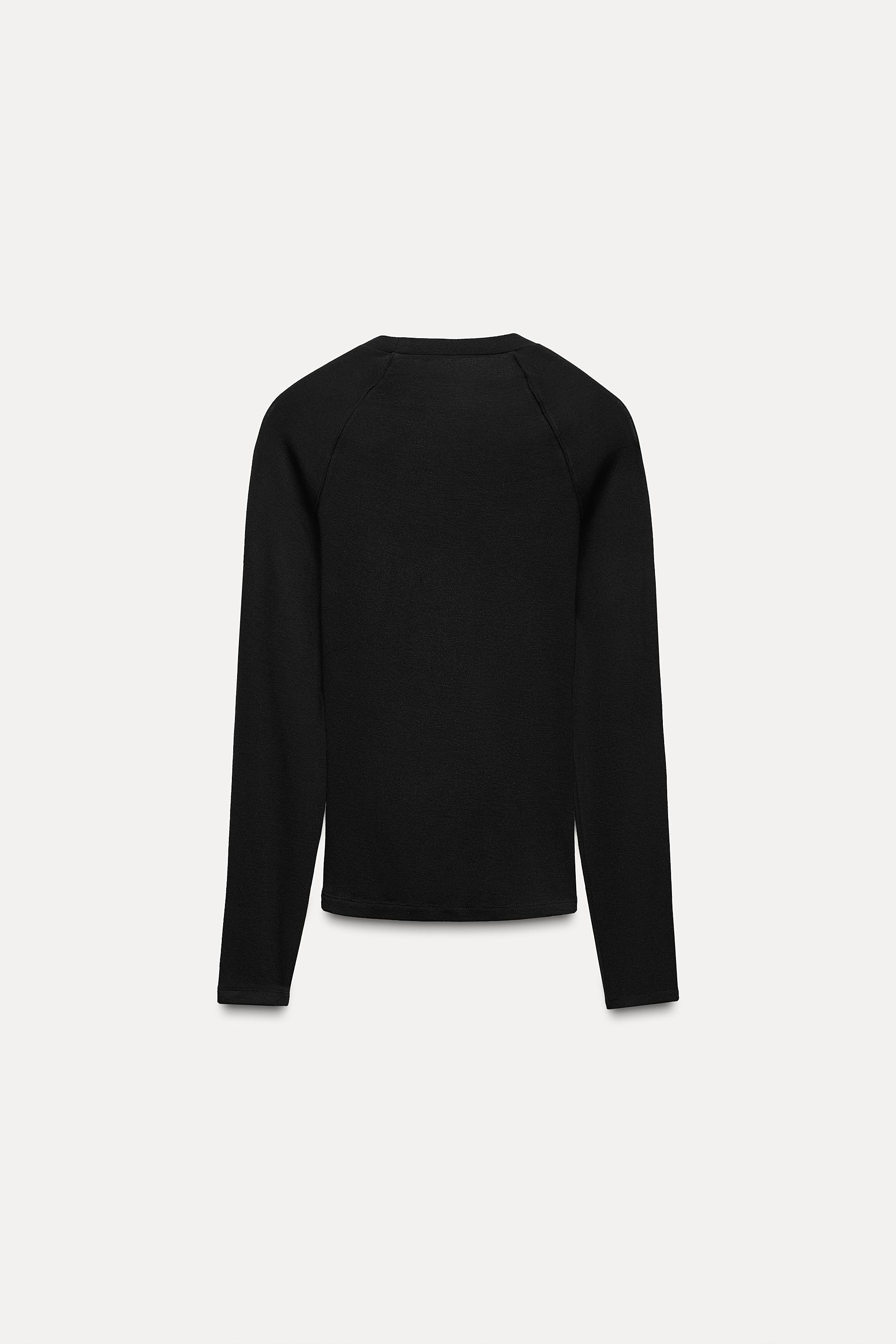 LONG SLEEVE FITTED TOP Product Image