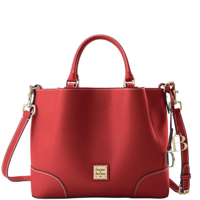 Dooney & Bourke Womens Sorrento Leather Barlow Bag in Cranberry Product Image