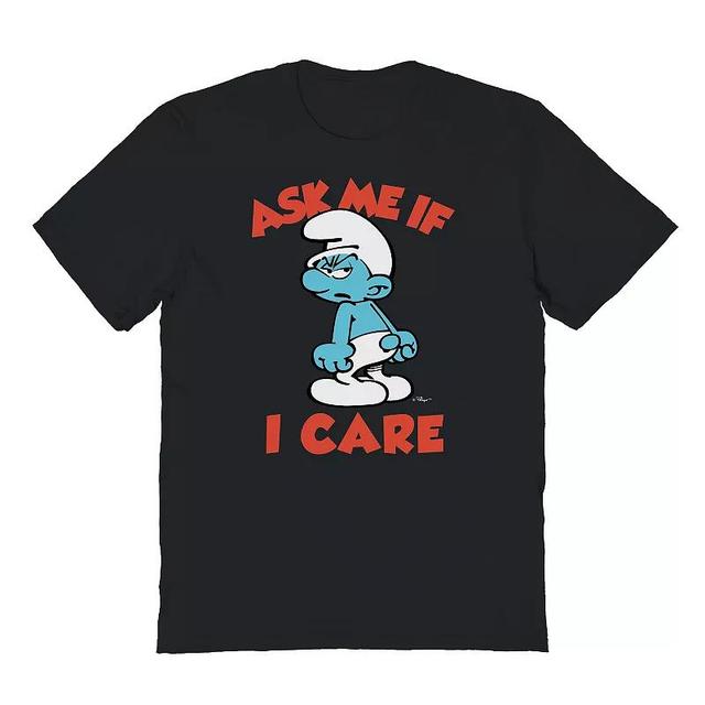 Mens Smurfs If I Care Graphic Tee Product Image