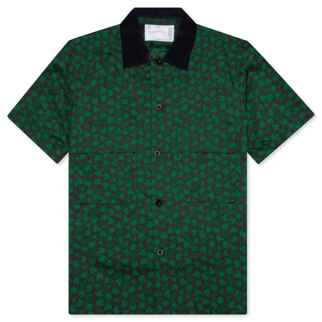 Floral Print Shirt - Green Male Product Image