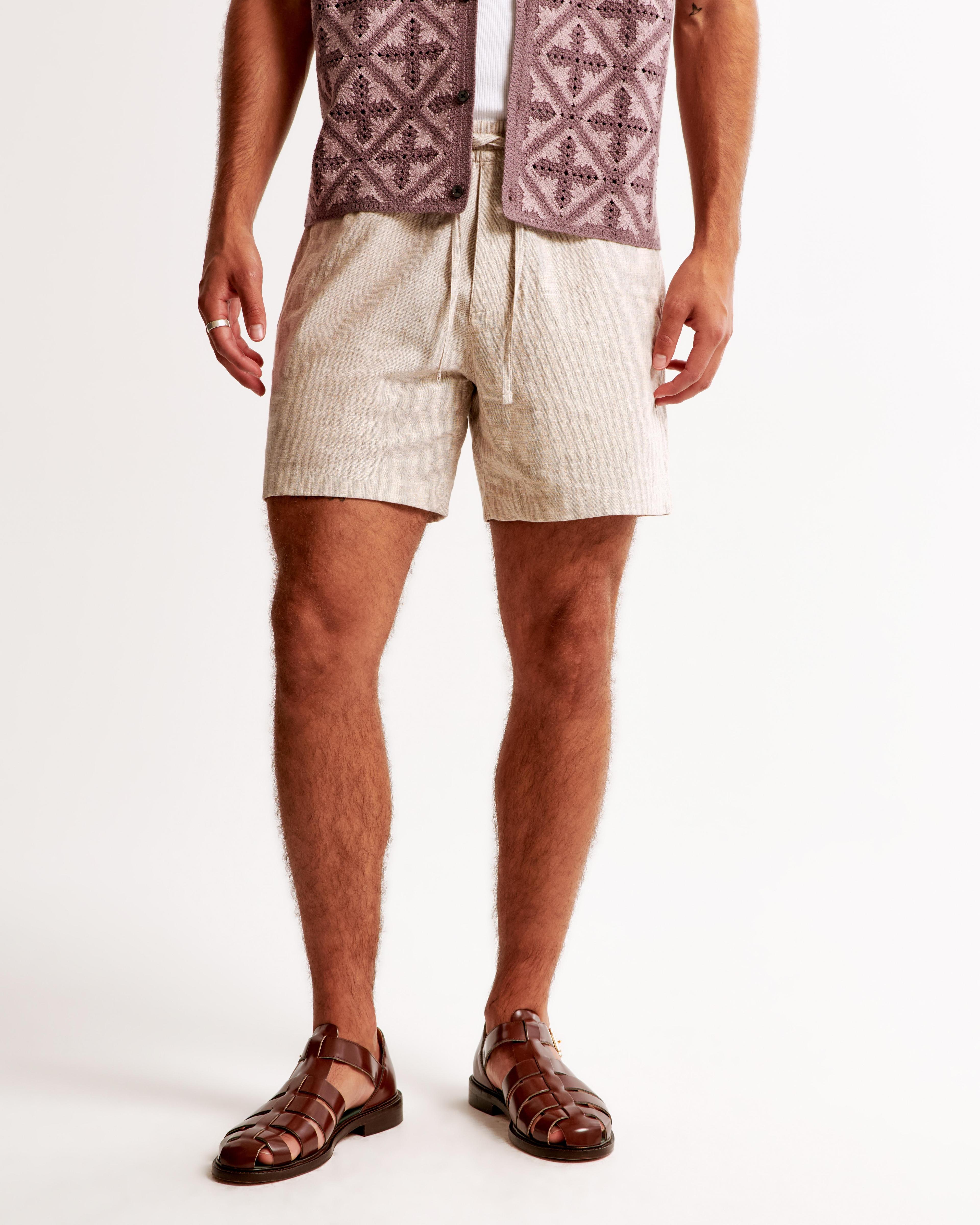 Linen-Blend Pull-On Short Product Image