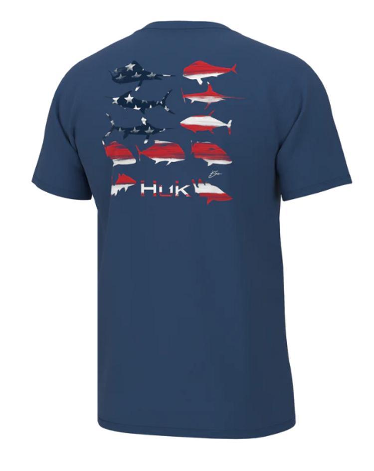 SALE HUK® Men's S/S KC Flag Fish Tee - Set Sail Product Image