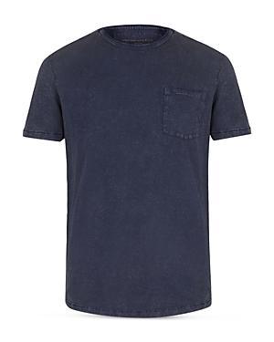 John Varvatos Cooper Short Sleeve Vintage Wash Crew with Curved Hem K4155X88 (Grey Sky) Men's T Shirt Product Image