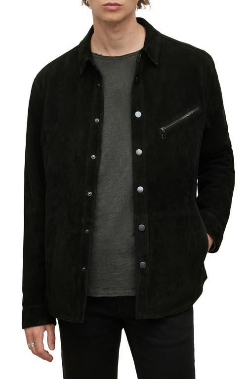 Mens Snap Suede Shirt Jacket Product Image