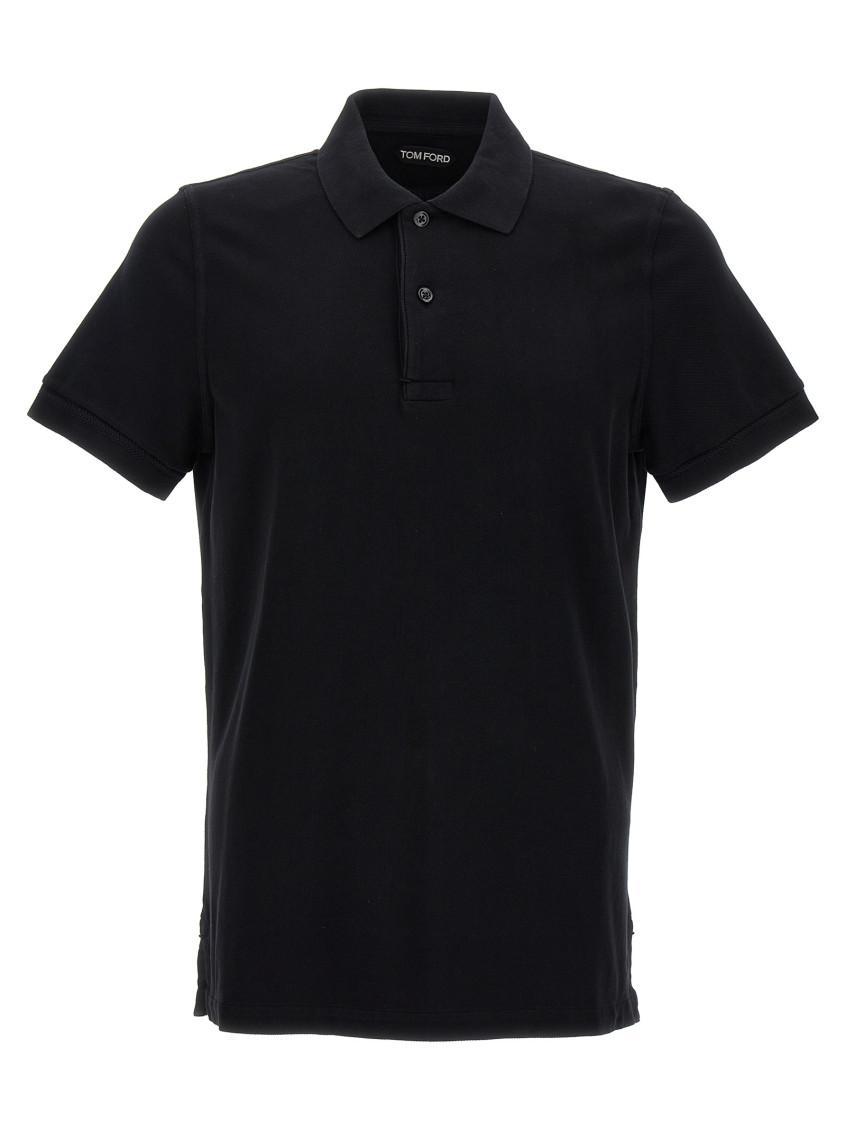 Men Logo Embroidery Polo Shirt In Black Product Image