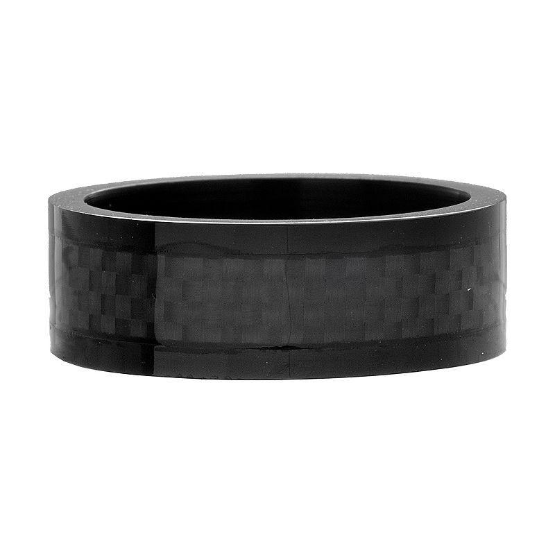 Mens 1913 Black Stainless Steel & Carbon Fiber Ring Product Image