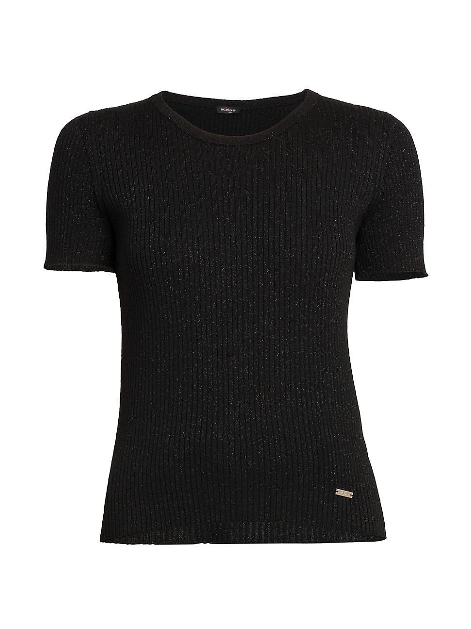 Womens Wool-Blend Shimmer T-Shirt Product Image