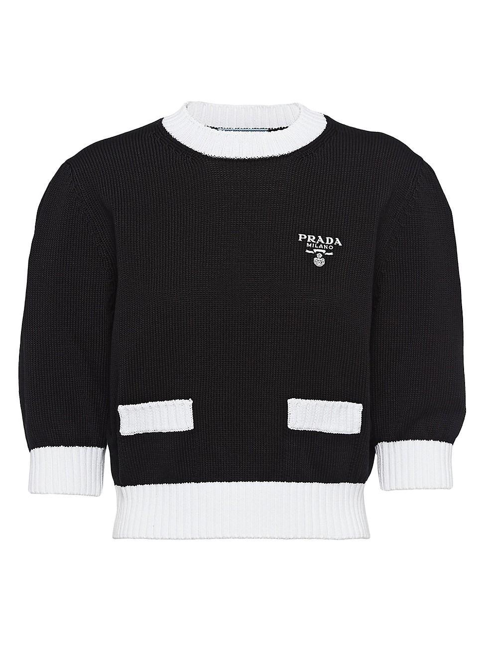 Womens Cotton Crewneck Sweater Product Image