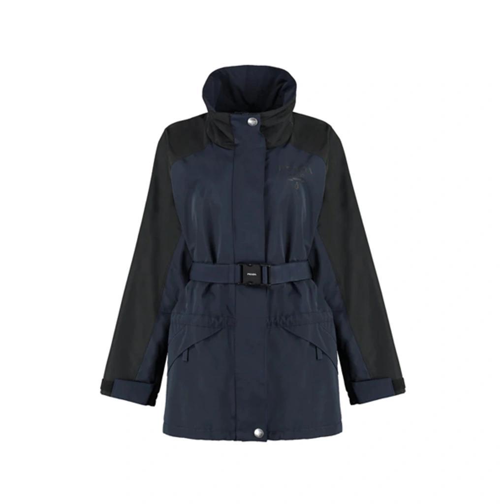 Techno Fabric Jacket In Blue Product Image