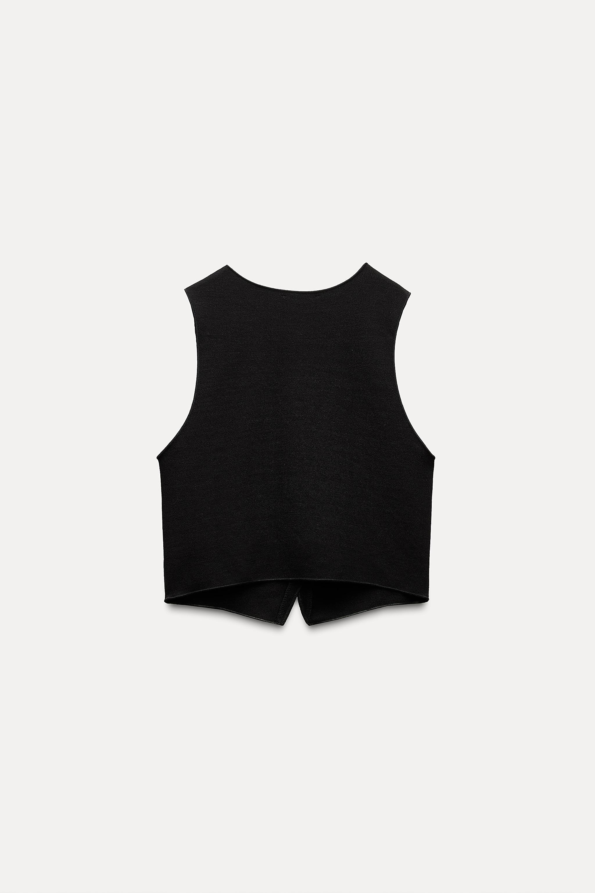 STRETCH KNIT VEST TOP Product Image