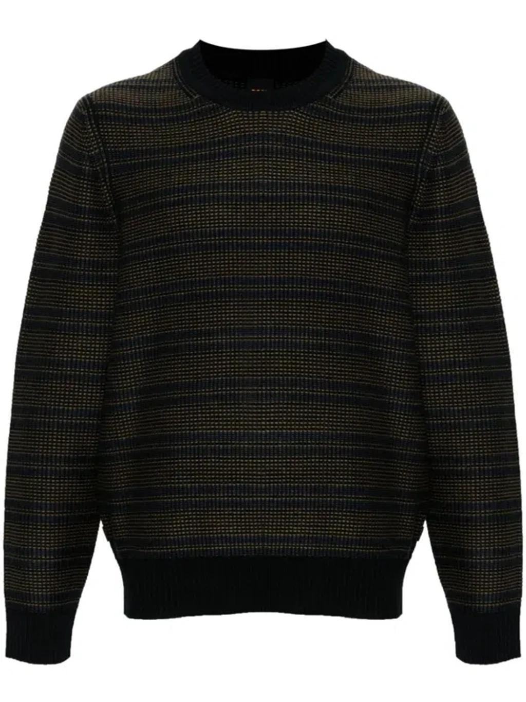 Striped Sweater In Green Product Image