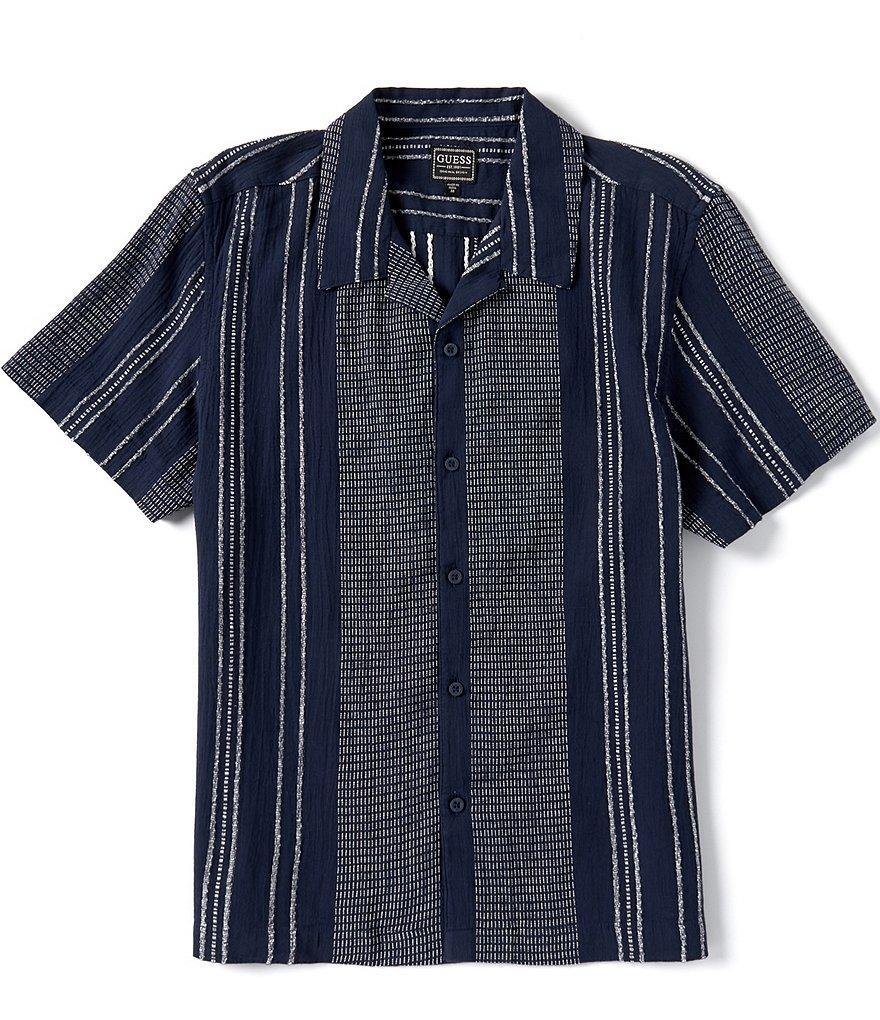 Guess Short Sleeve Rhodes Striped Dobby Shirt Product Image