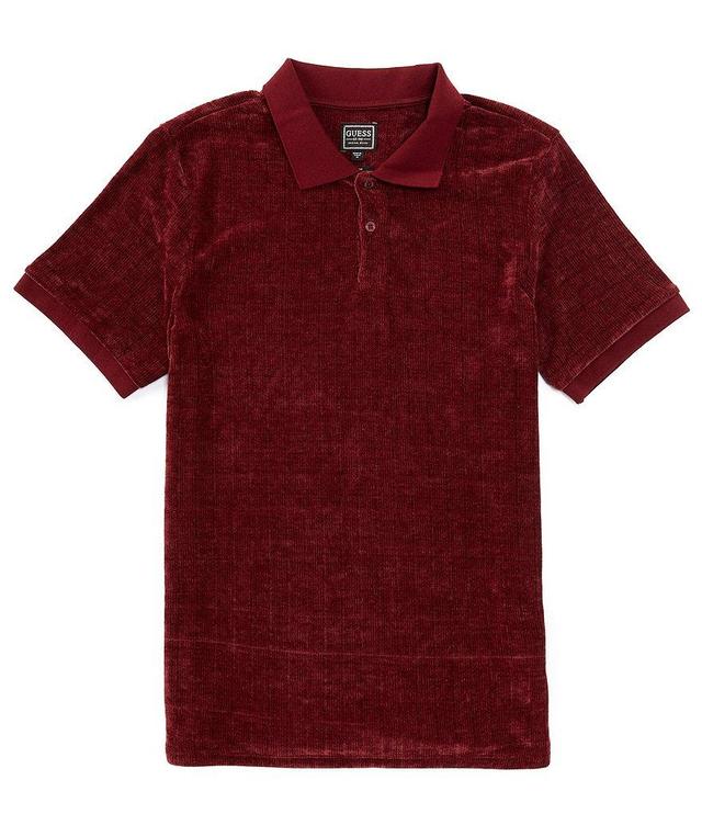 Guess Short Sleeve Parker Velour Polo Shirt Product Image