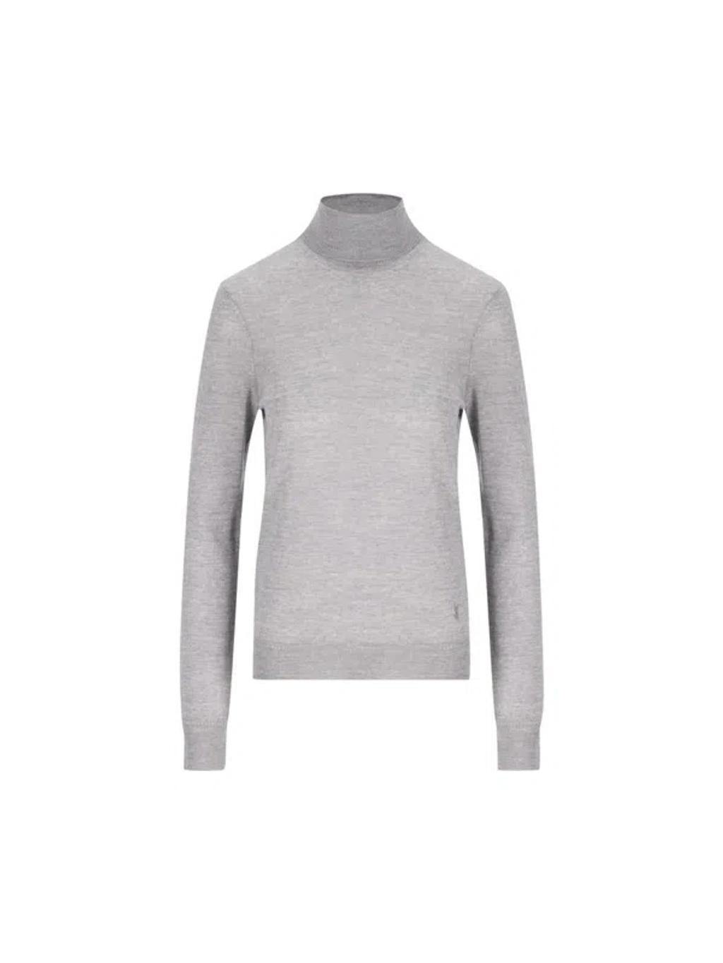 SAINT LAURENT Wool Turtleneck In Grey Product Image