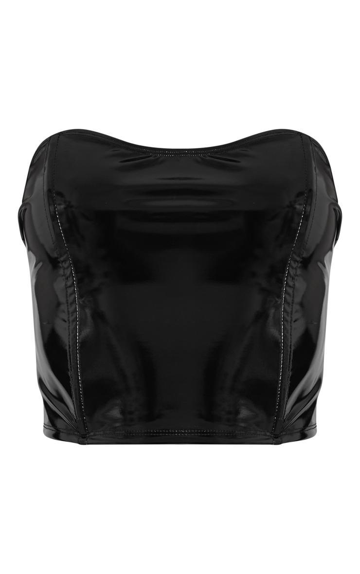 Black Vinyl Boned Corset Product Image