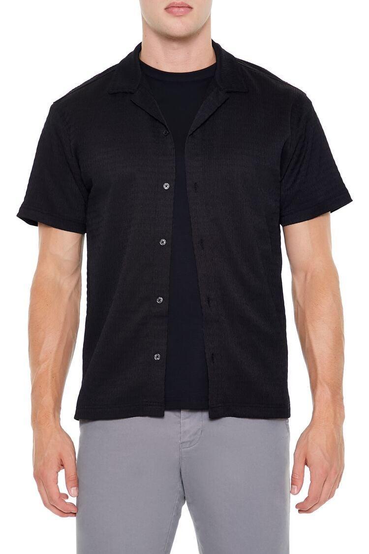 Textured Cuban-Collar Shirt | Forever 21 Product Image