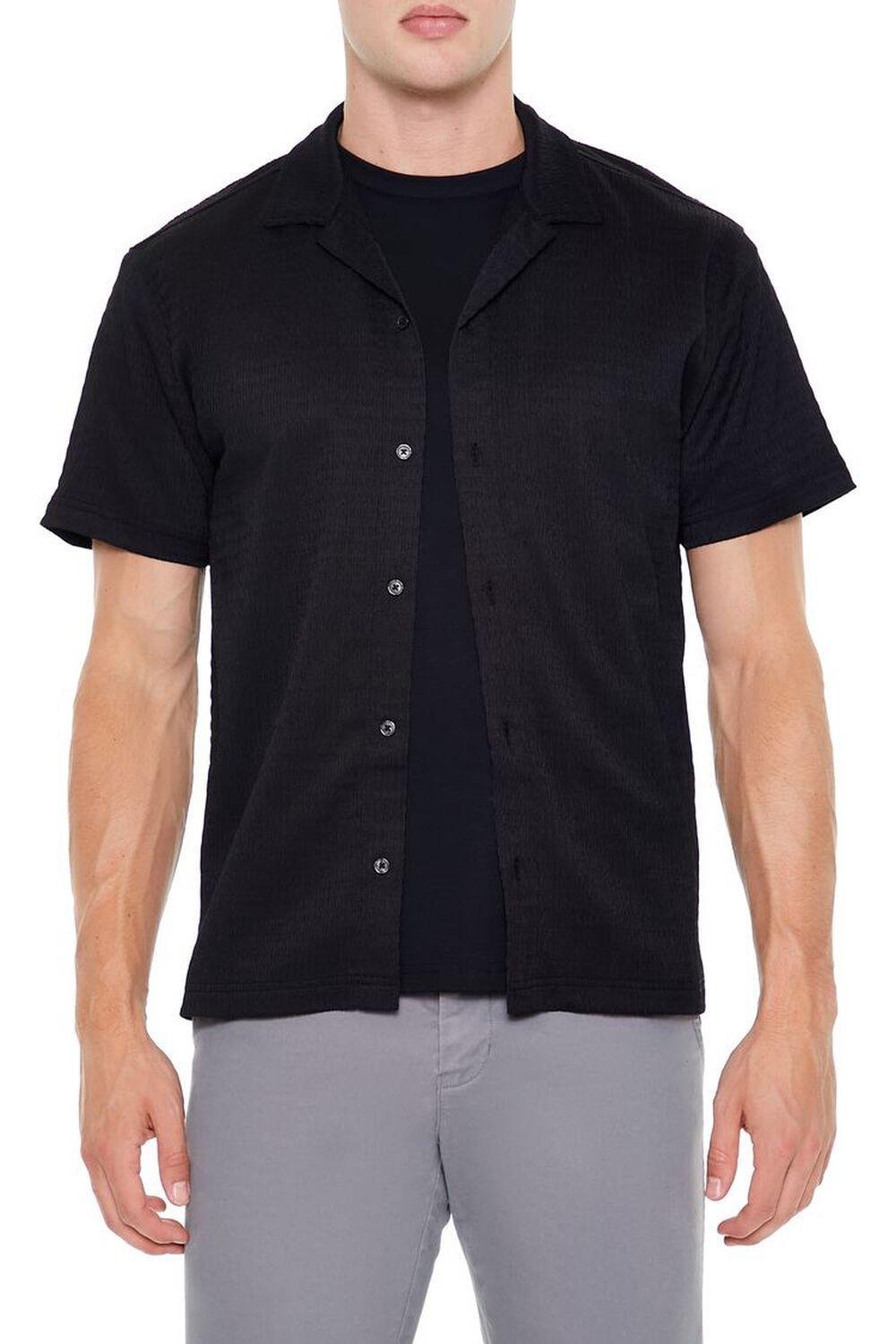 Textured Cuban-Collar Shirt | Forever 21 Product Image