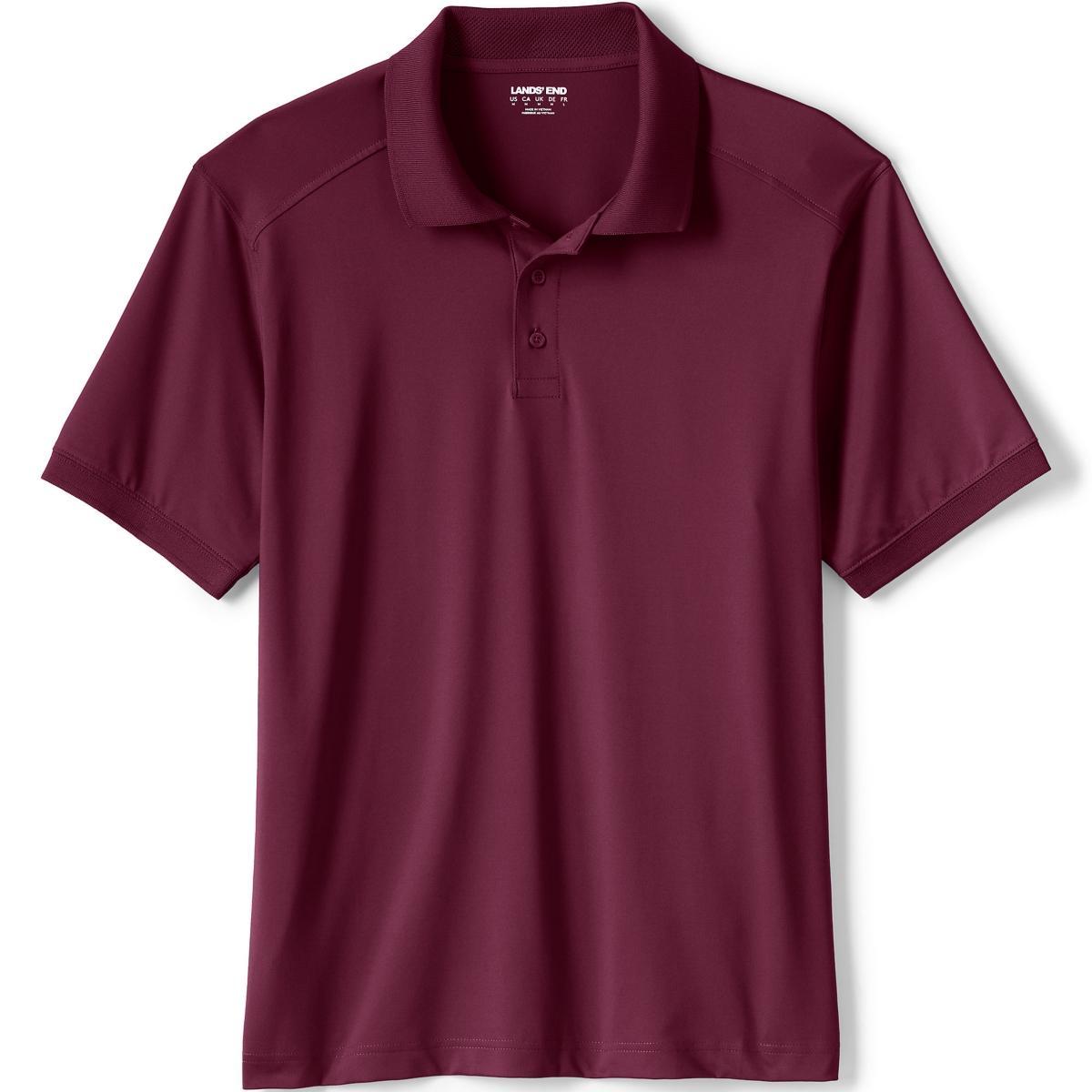 Lands End Mens School Uniform Short Sleeve Rapid Dry Polo Shirt Product Image