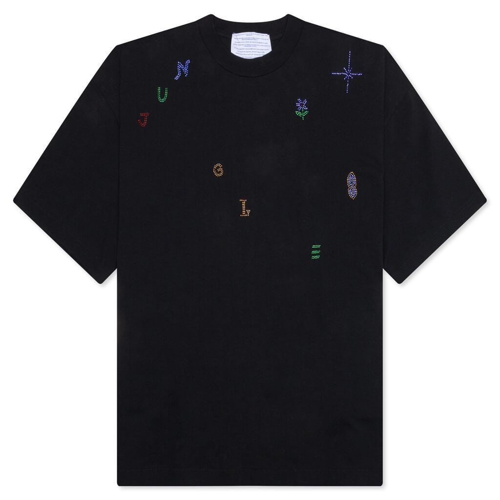 Beaded Lettering Tee - Black Male Product Image