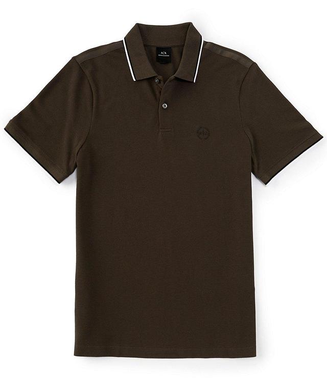 Armani Exchange Tipped Collar Short Sleeve Polo Shirt Product Image