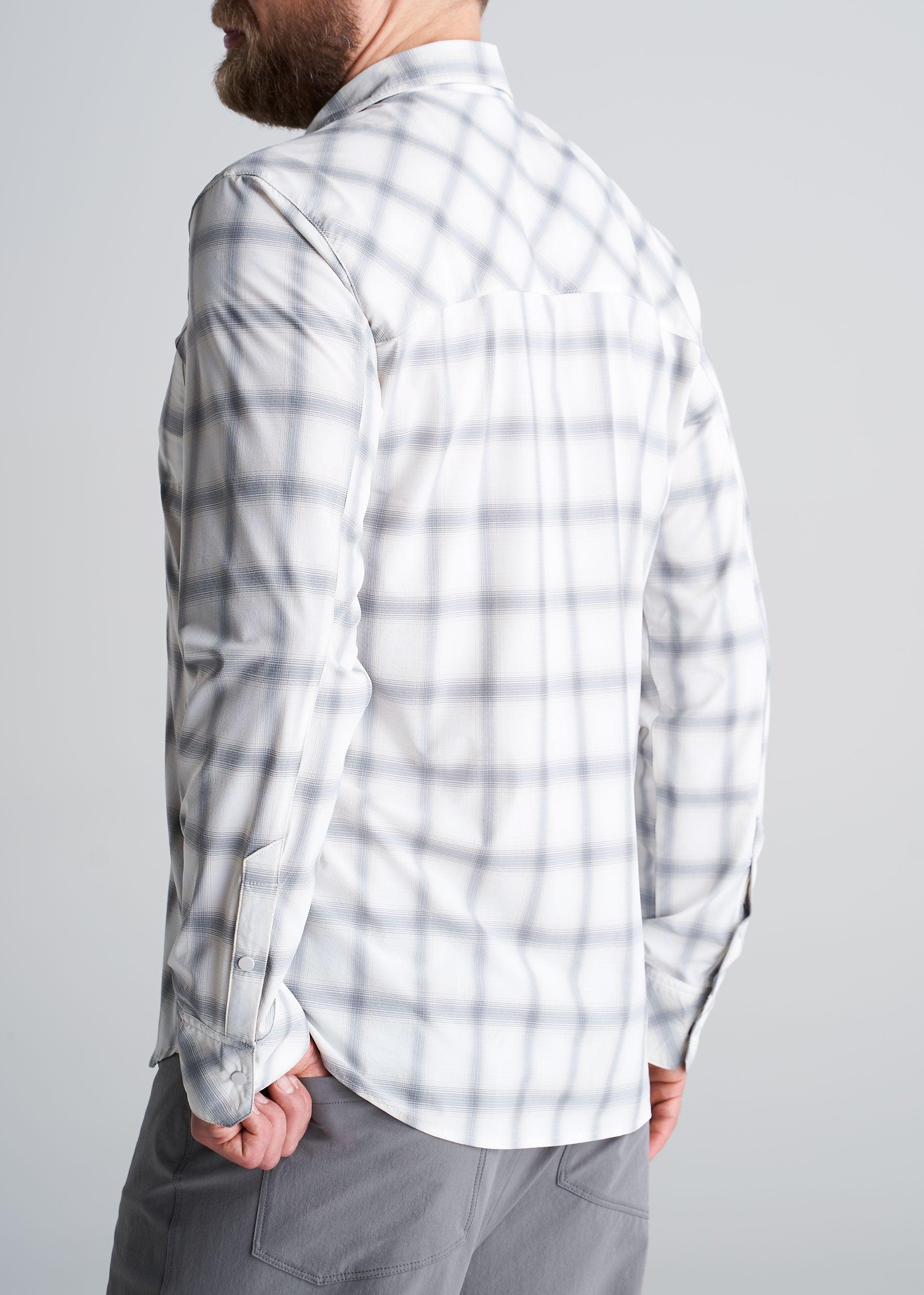 Tall Men's Ultra Lightweight Snap-Front Shirt in Birch Smoke Product Image