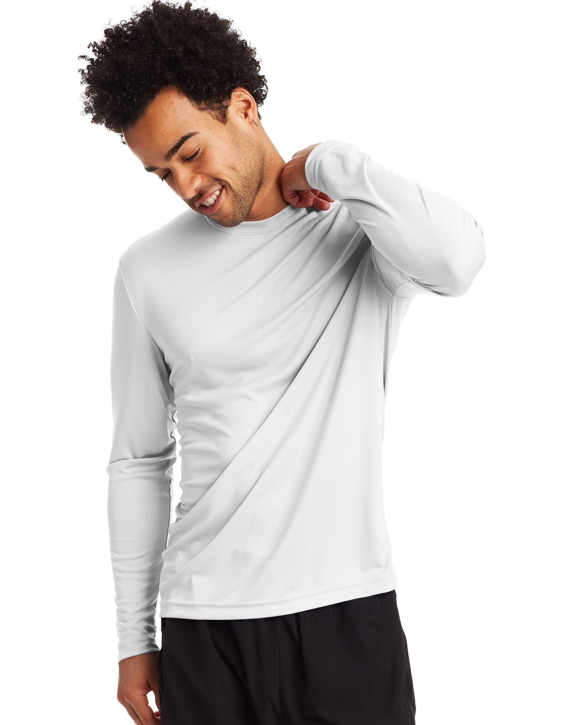 Hanes Sport Cool DRI Mens Performance Long Sleeve T-Shirt, Value 2-Pack Graphite 3XL Product Image