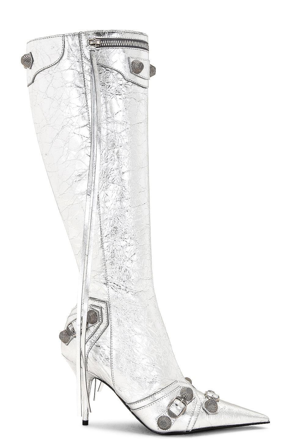 Balenciaga Cagole Boot in Metallic Silver Product Image