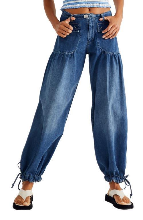 Free People Lotus High Waist Tie Hem Barrel Leg Jeans Product Image