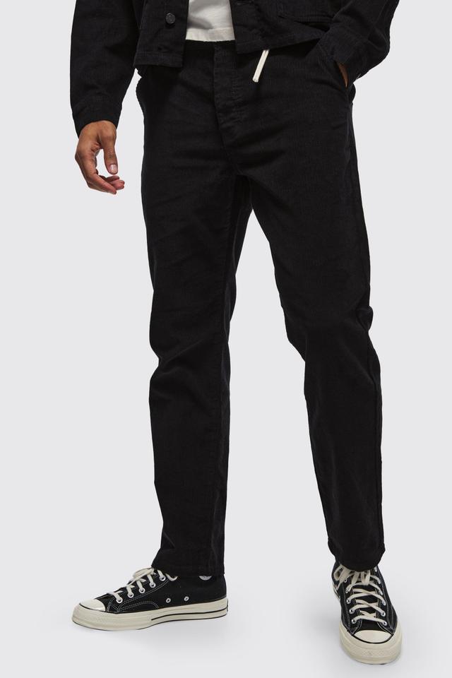 Tapered Cord Pants | boohooMAN USA Product Image